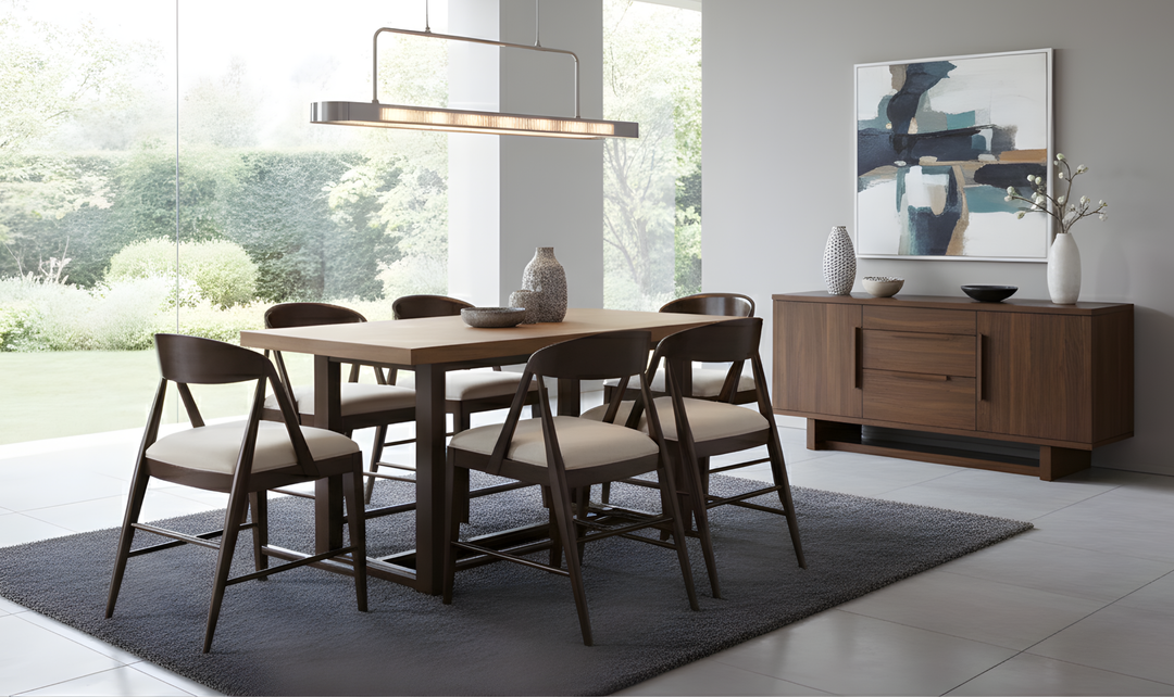 Legacy Duo Tresell 6-Seater Wooden Dining Table Set in Brown-jennifer furniture