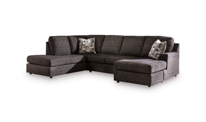 Modern Heritage Lentiz 2-Piece Fabric Sectional Sofa with Chaise-Jenniferfurniture