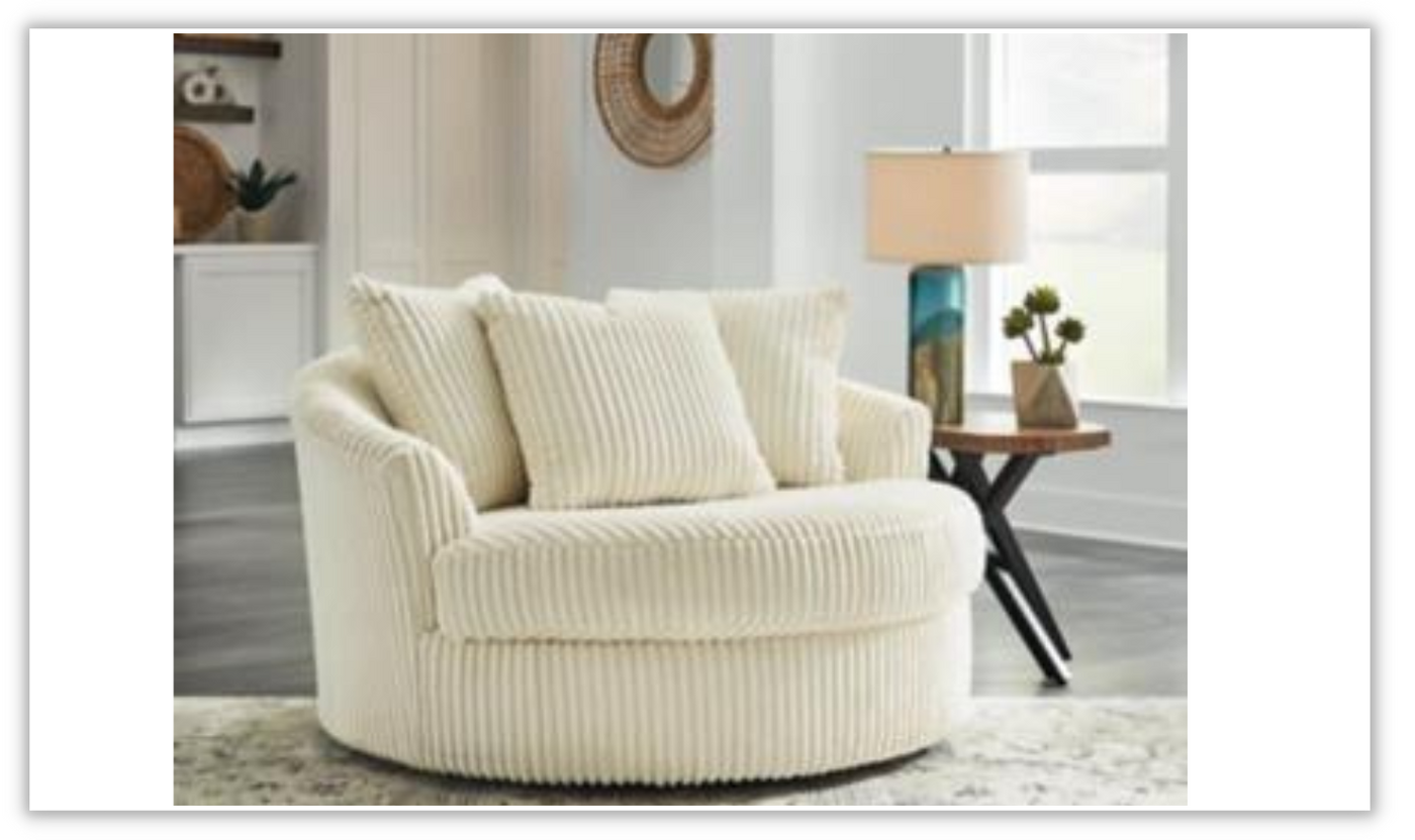 Modern Heritage Lindyn Oversized Swivel Accent Chair