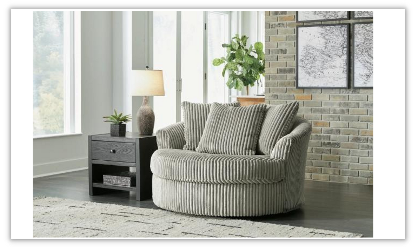 Modern Heritage Lindyn Oversized Swivel Accent Chair