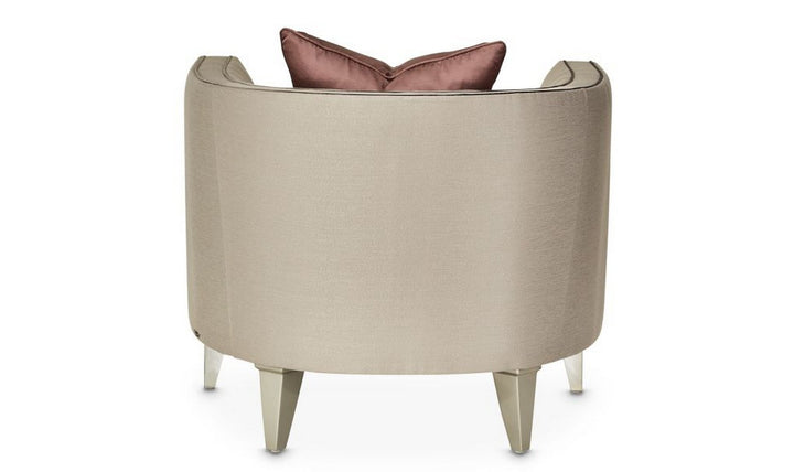 AICO Linea Matching Chair Metallic Silver Mist