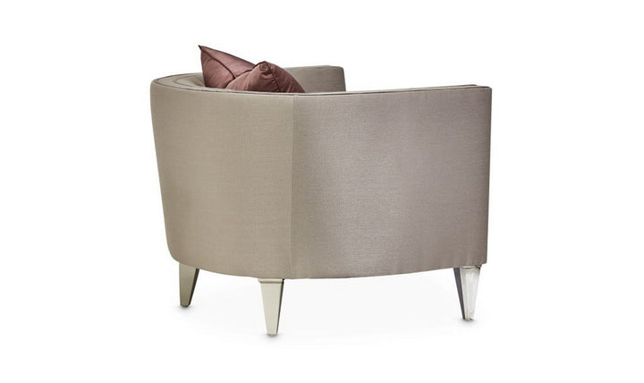 AICO Linea Matching Chair Metallic Silver Mist