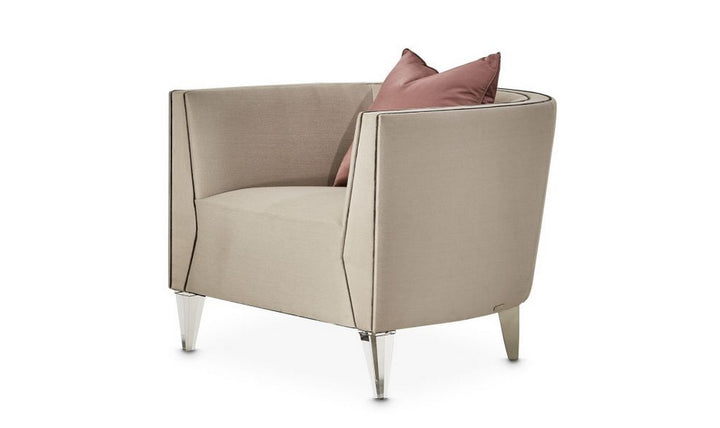AICO Linea Matching Chair Metallic Silver Mist