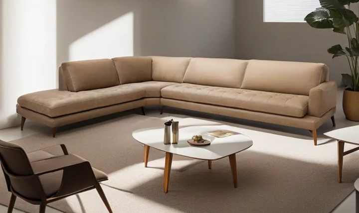 Bracci Living 6-Seater L-Shape Tufted Sectional Sofa