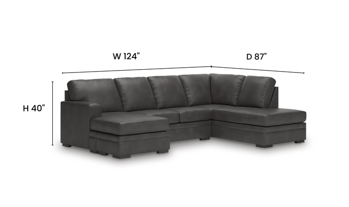 Modern Heritage Lofton-Pike 2-Piece Sectional with Chaise