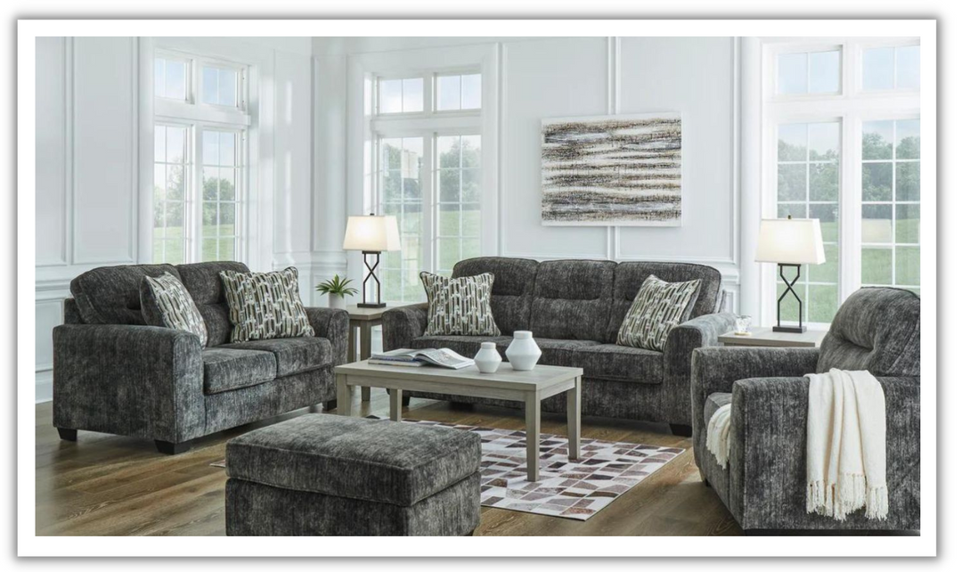 Modern Heritage Lonoke Fabric Living Room Set with Cushions Arms