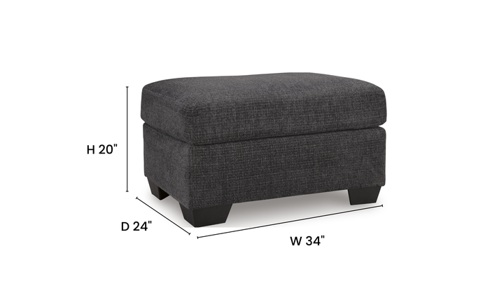 Modern Heritage Loreo Fabric Rectangular Ottoman