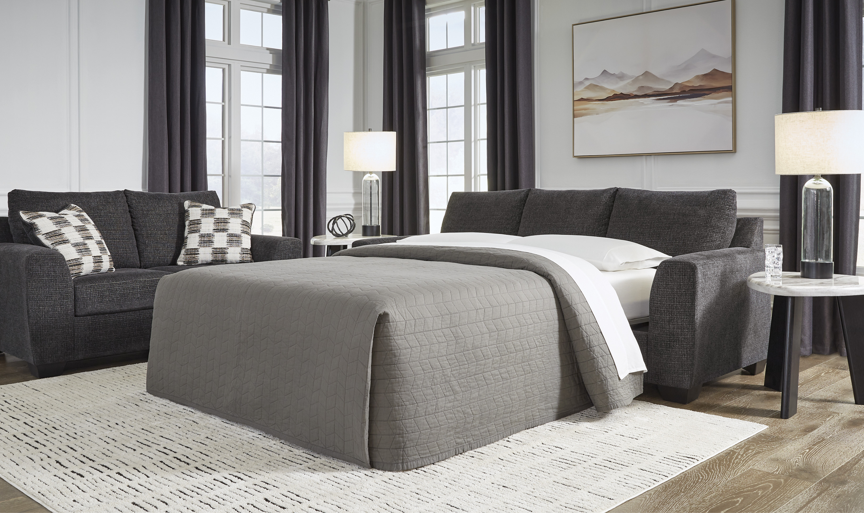 Modern Heritage Loreo Queen Polyester Sleeper Sofa