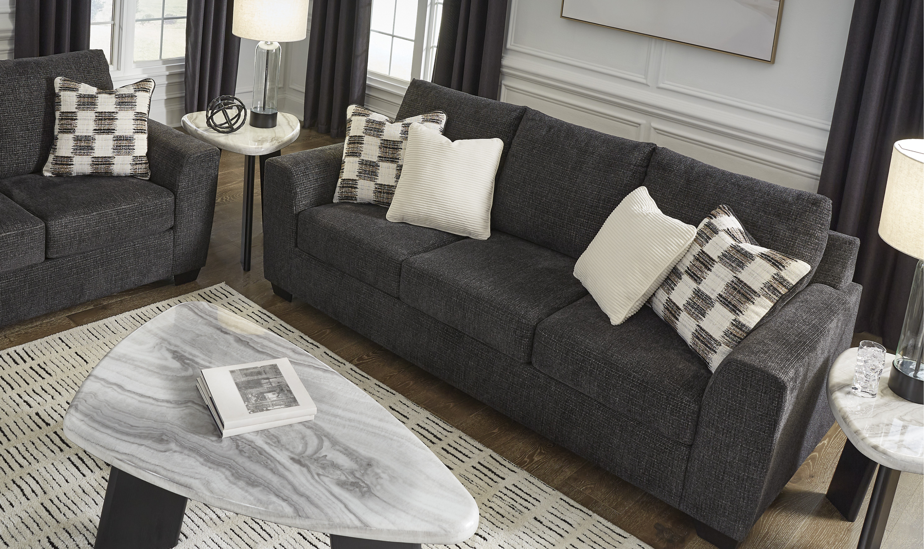 Modern Heritage Loreo Fabric Sofa With Track Arms