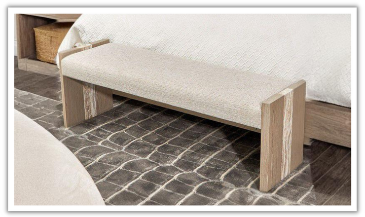 Lotus Bay Bench in Finish Sand-jennifer furniture