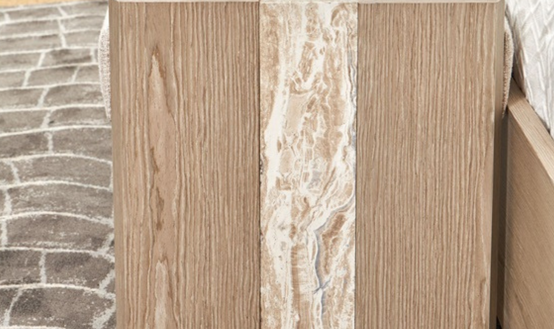 Michael Amini Lotus Bay Bench in Finish Sand