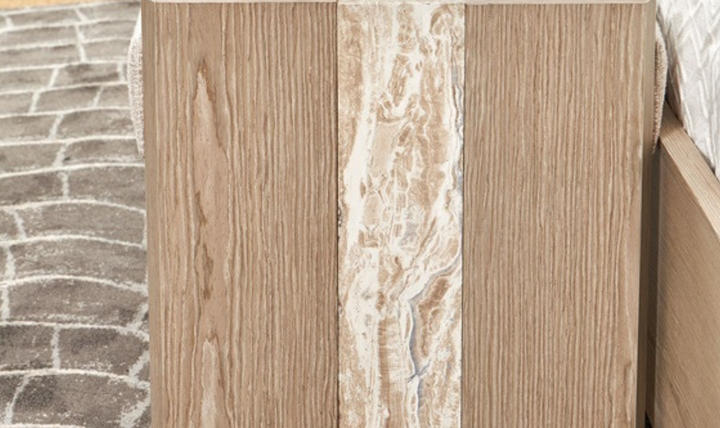 Michael Amini Lotus Bay Bench in Finish Sand