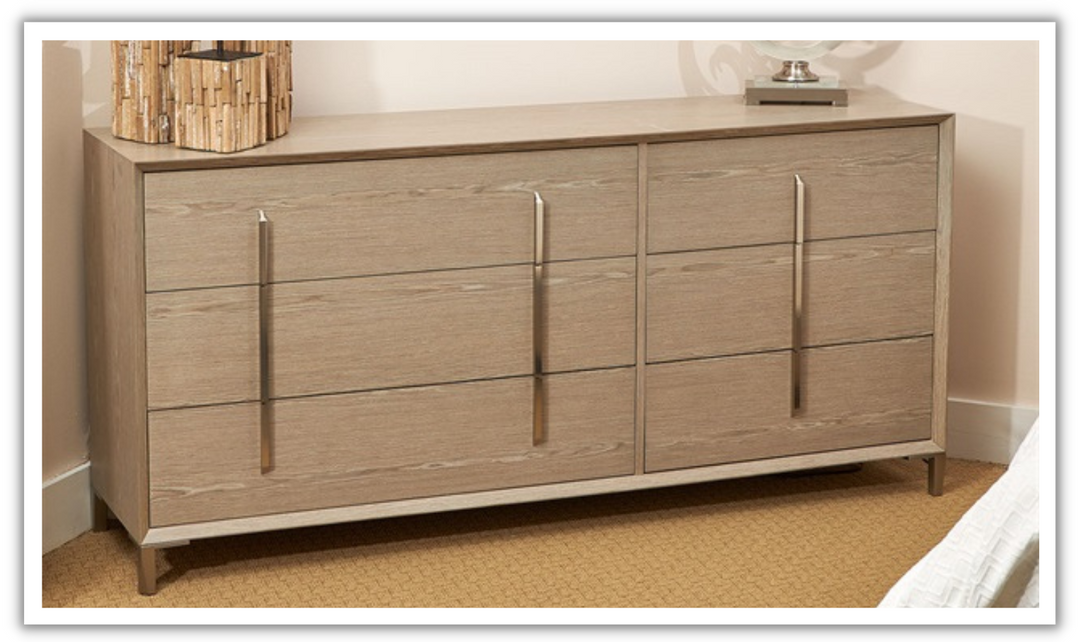 Lotus Bay Dresser in Modern Metal Handles-jennifer furniture
