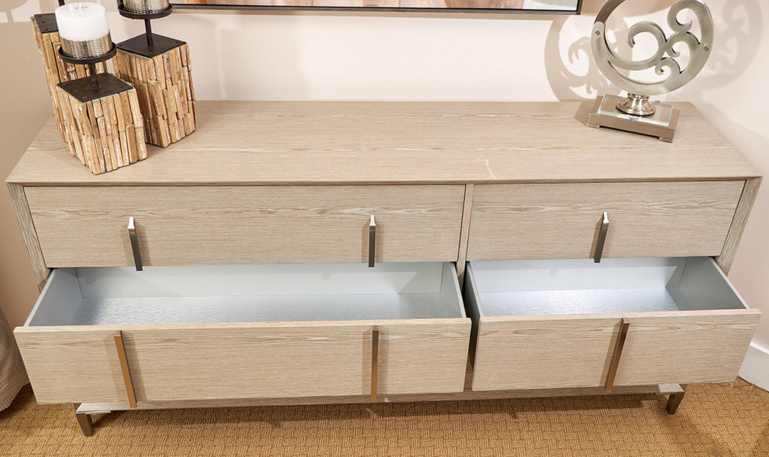 Lotus Bay Dresser in Modern Metal Handles-jennifer furniture