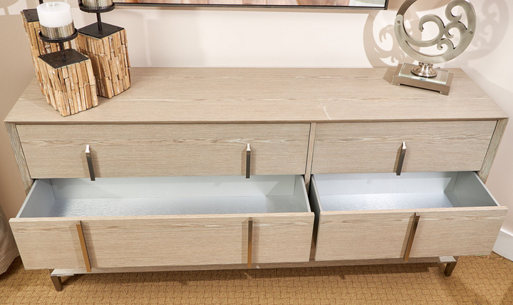 Lotus Bay Dresser in Modern Metal Handles-jennifer furniture