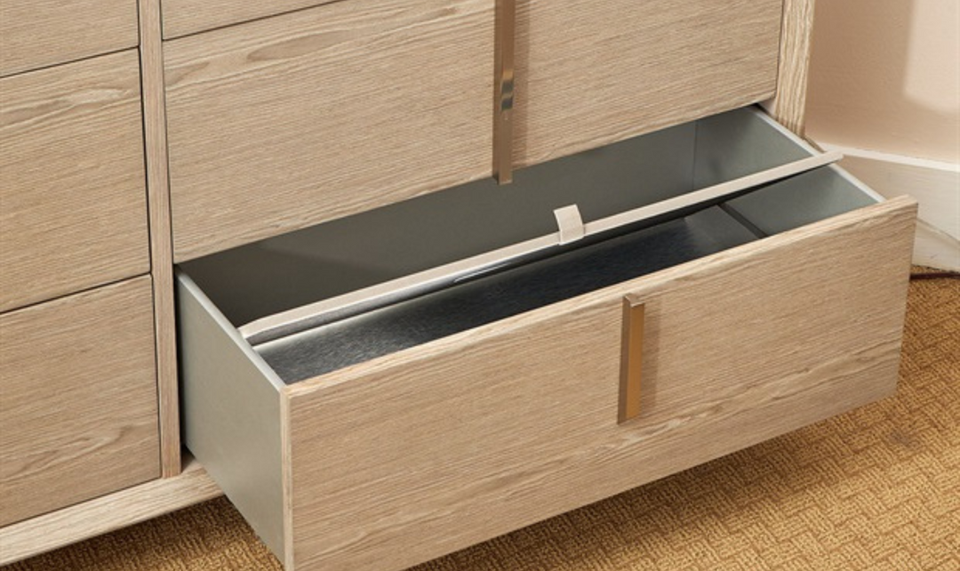 Lotus Bay Dresser in Modern Metal Handles-jennifer furniture