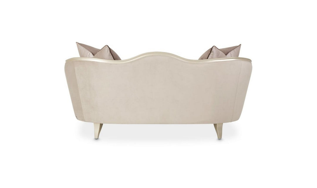 AICO Villa Cherie 2-Seater Fabric Loveseat with Curvy Arms