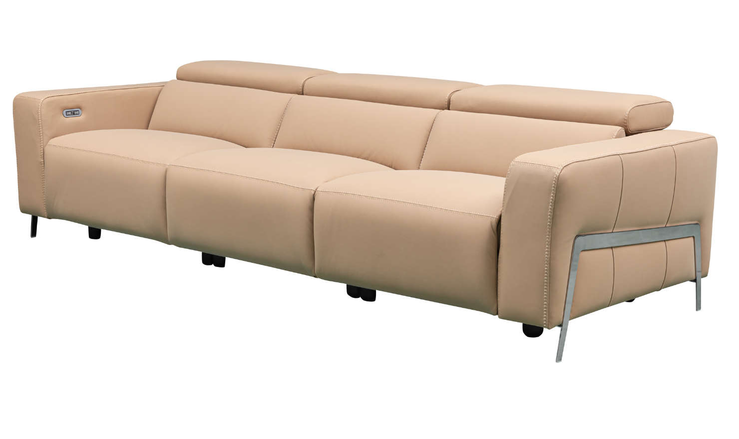 Klaussner Luca 3-Seater Leather Brown Power Reclining Sofa