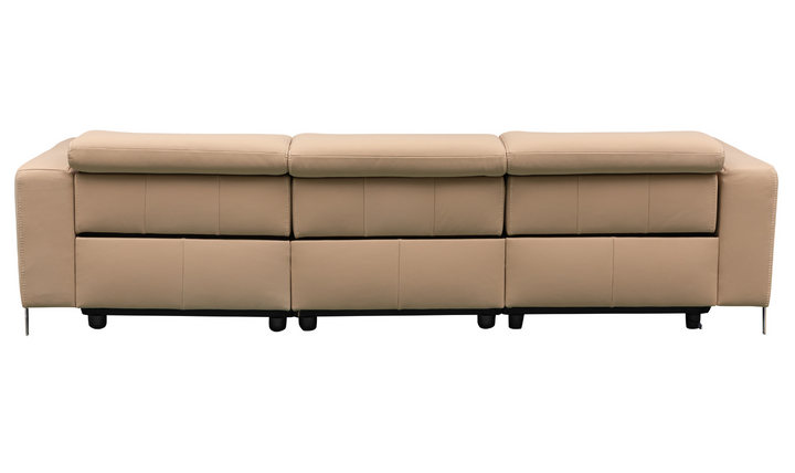 Luca 3 Seater Power Reclining Sofa in Camel With Power Headrest & Footrest