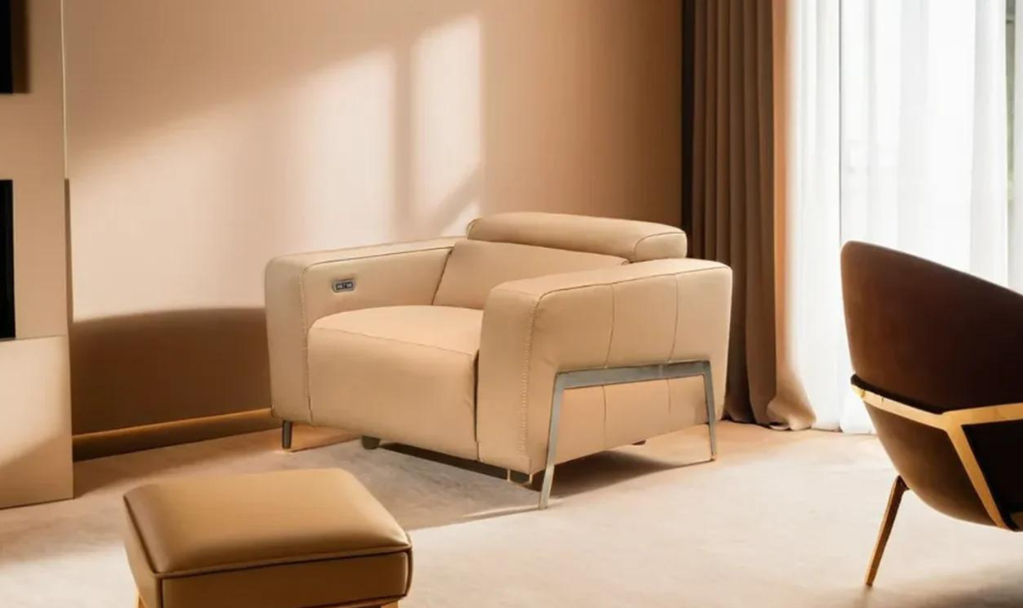 Gio Italia Luca Power Reclining Chair With Power Headrest & Footrest