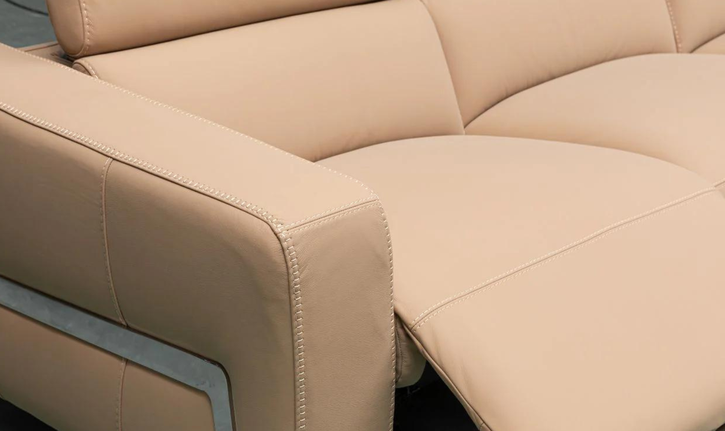 Klaussner Luca 3-Seater Leather Brown Power Reclining Sofa