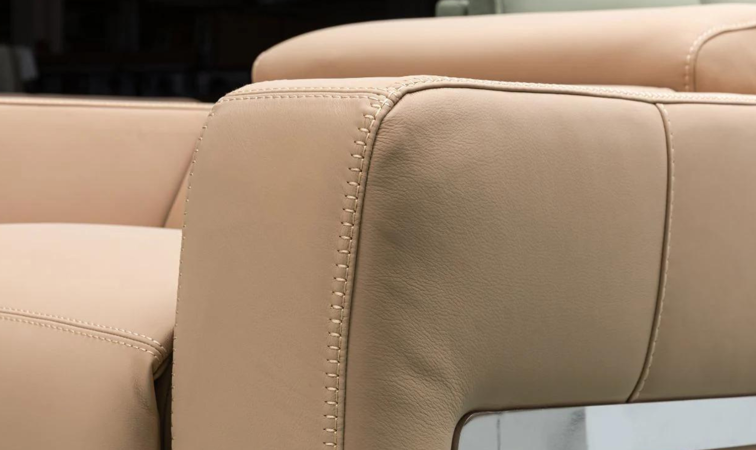 Gio Italia Luca 3-Seater Leather Power Reclining Sofa in Camel