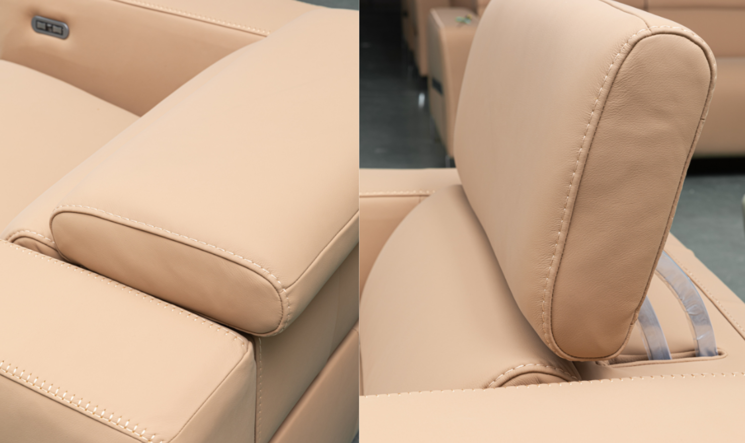 Klaussner Luca 3-Seater Leather Brown Power Reclining Sofa