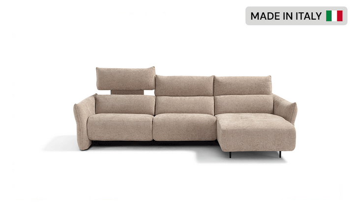 Lumera L-Shape Fabric Power Recliner Sectional Sofa With Adjustable Headrest