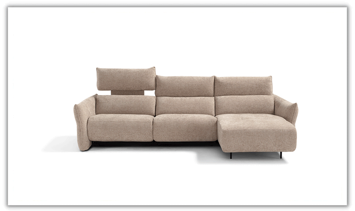 Lumera L-Shape Fabric Power Recliner Sectional Sofa With Adjustable Headrest
