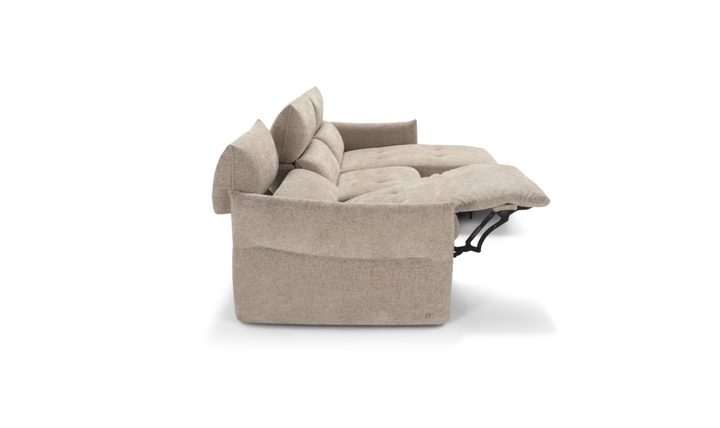Lumera L-Shape Fabric Power Recliner Sectional Sofa With Adjustable Headrest