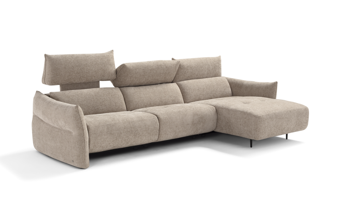 Lumera L-Shape Fabric Power Recliner Sectional Sofa With Adjustable Headrest-jennifer furniture