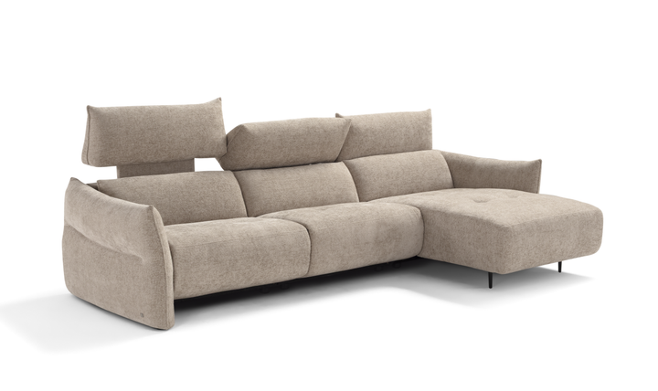 Lumera L-Shape Fabric Power Recliner Sectional Sofa With Adjustable Headrest-jennifer furniture