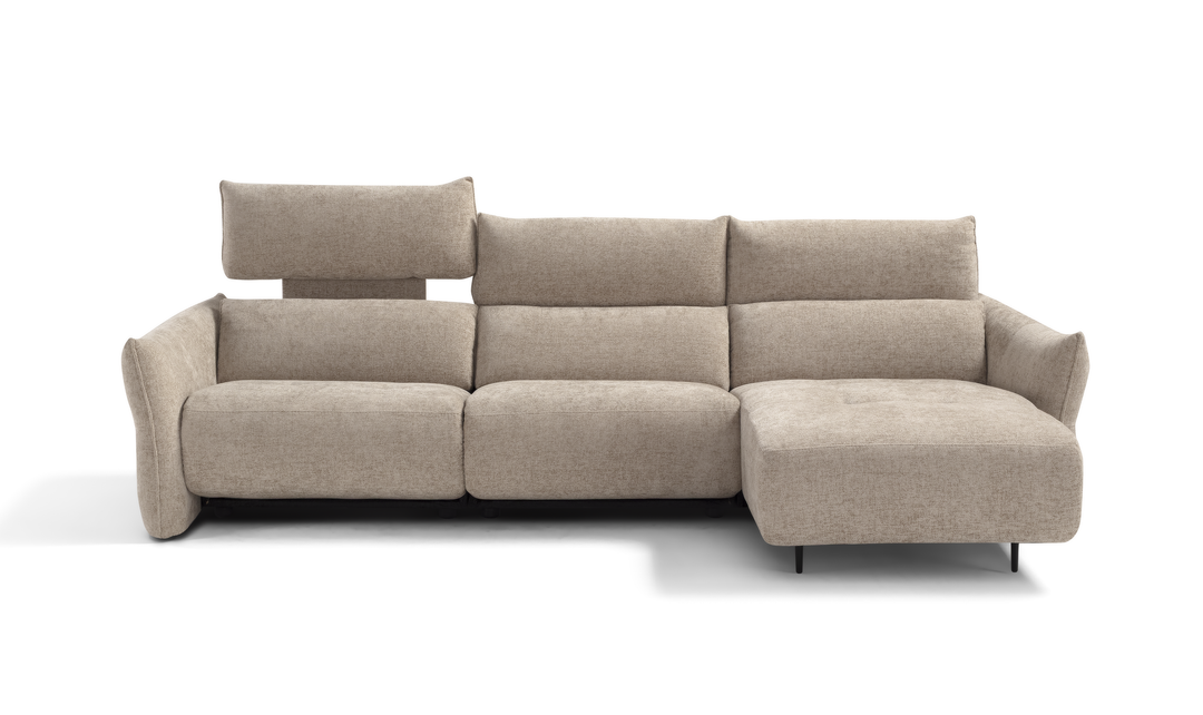 Lumera L-Shape Fabric Power Recliner Sectional Sofa With Adjustable Headrest-jennifer furniture