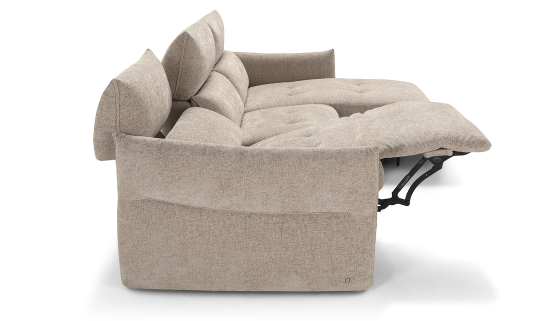 Lumera L-Shape Fabric Power Recliner Sectional Sofa With Adjustable Headrest-jennifer furniture