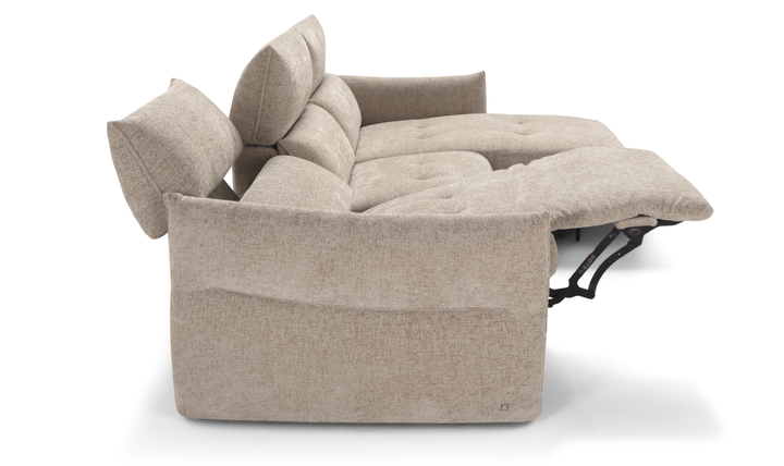 Lumera L-Shape Fabric Power Recliner Sectional Sofa With Adjustable Headrest-jennifer furniture