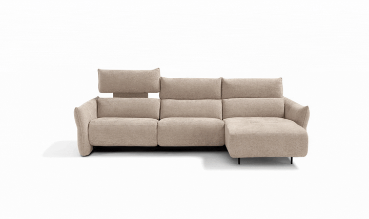 Lumera L-Shape Fabric Power Recliner Sectional Sofa With Adjustable Headrest