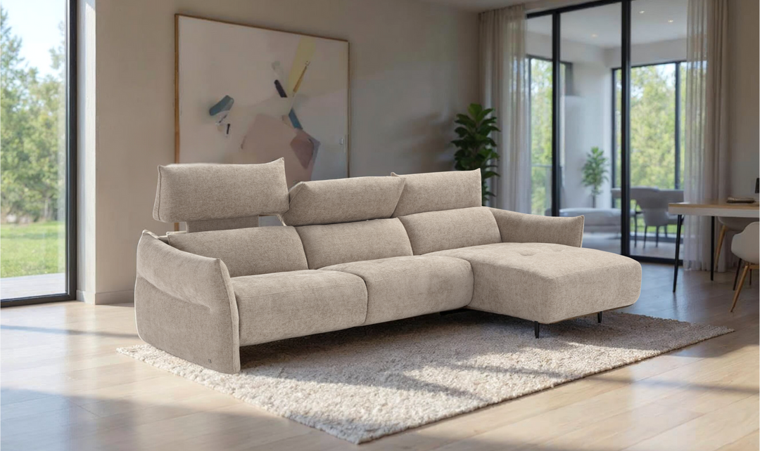 Lumera L-Shape Fabric Power Recliner Sectional Sofa With Adjustable Headrest-jennifer furniture