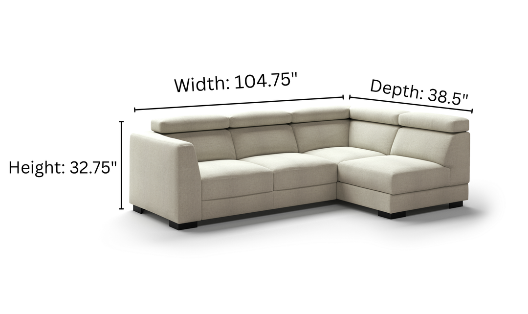 Luonto Halti L-Shaped 3-Seater Full XL Sectional Sofa Sleeper