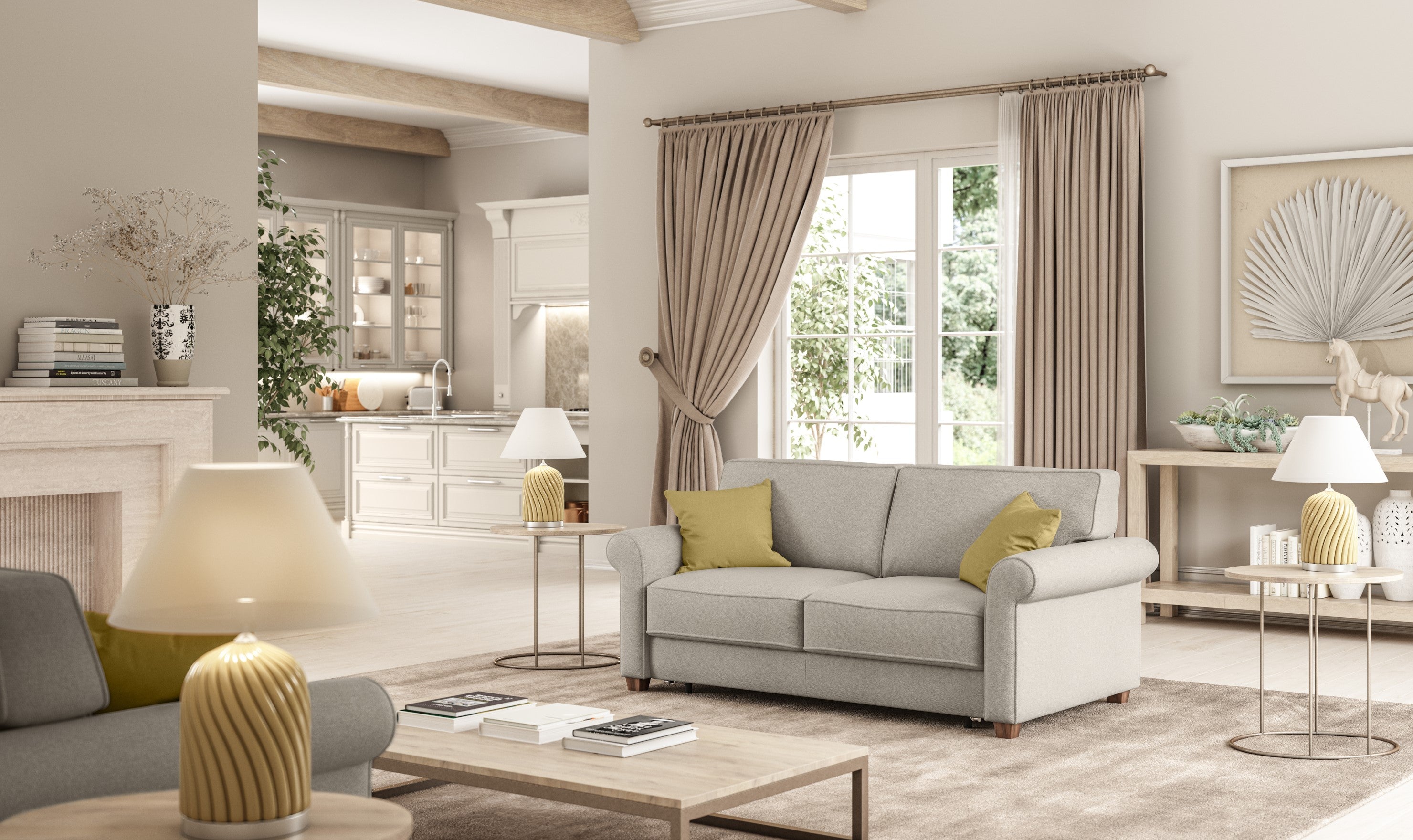 Luonto Casey Fabric Sleeper Sofa-Jennifer Furniture