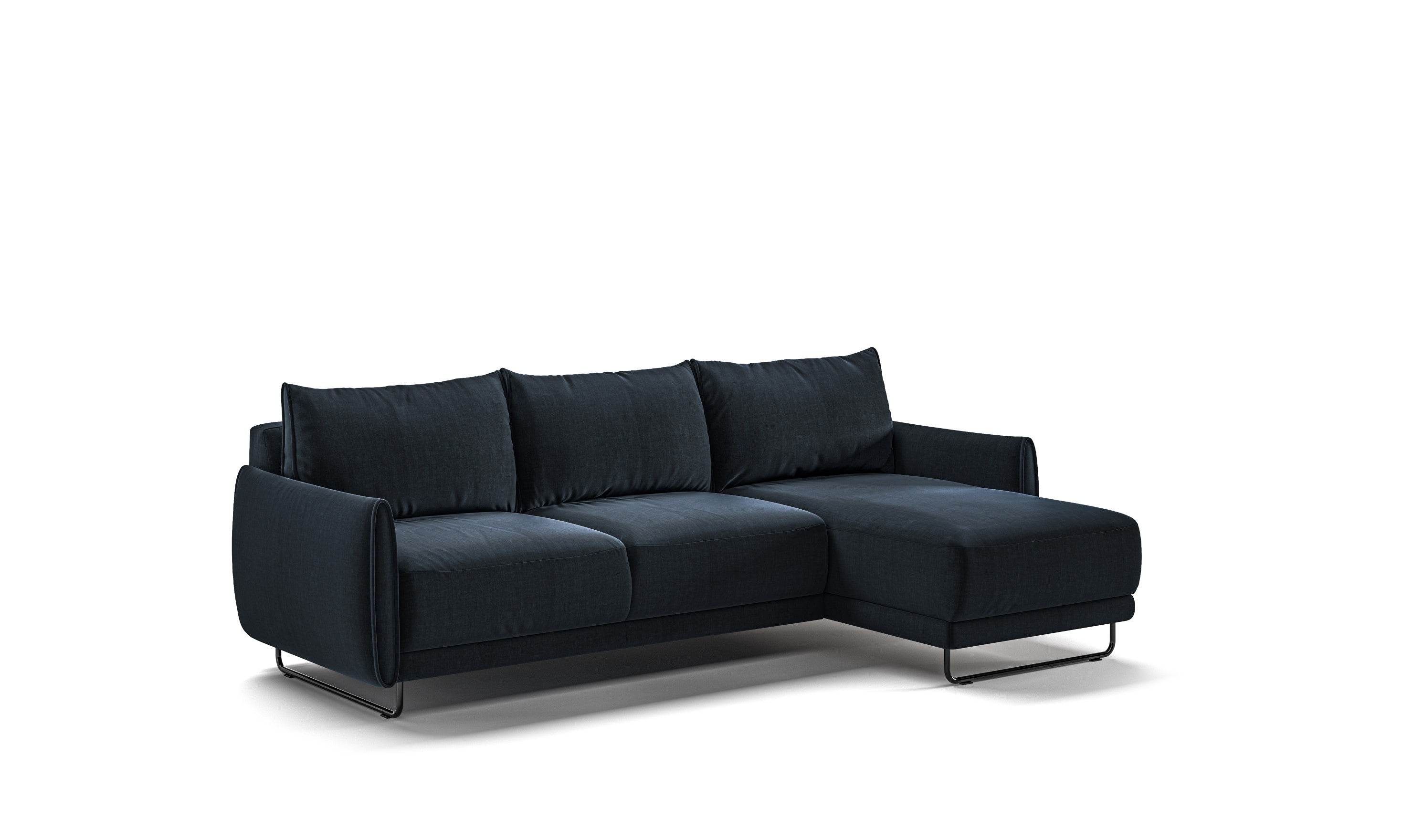 Luonto Dolphin Full XL Sleeper Sectional Sofa with Reversible Chaise