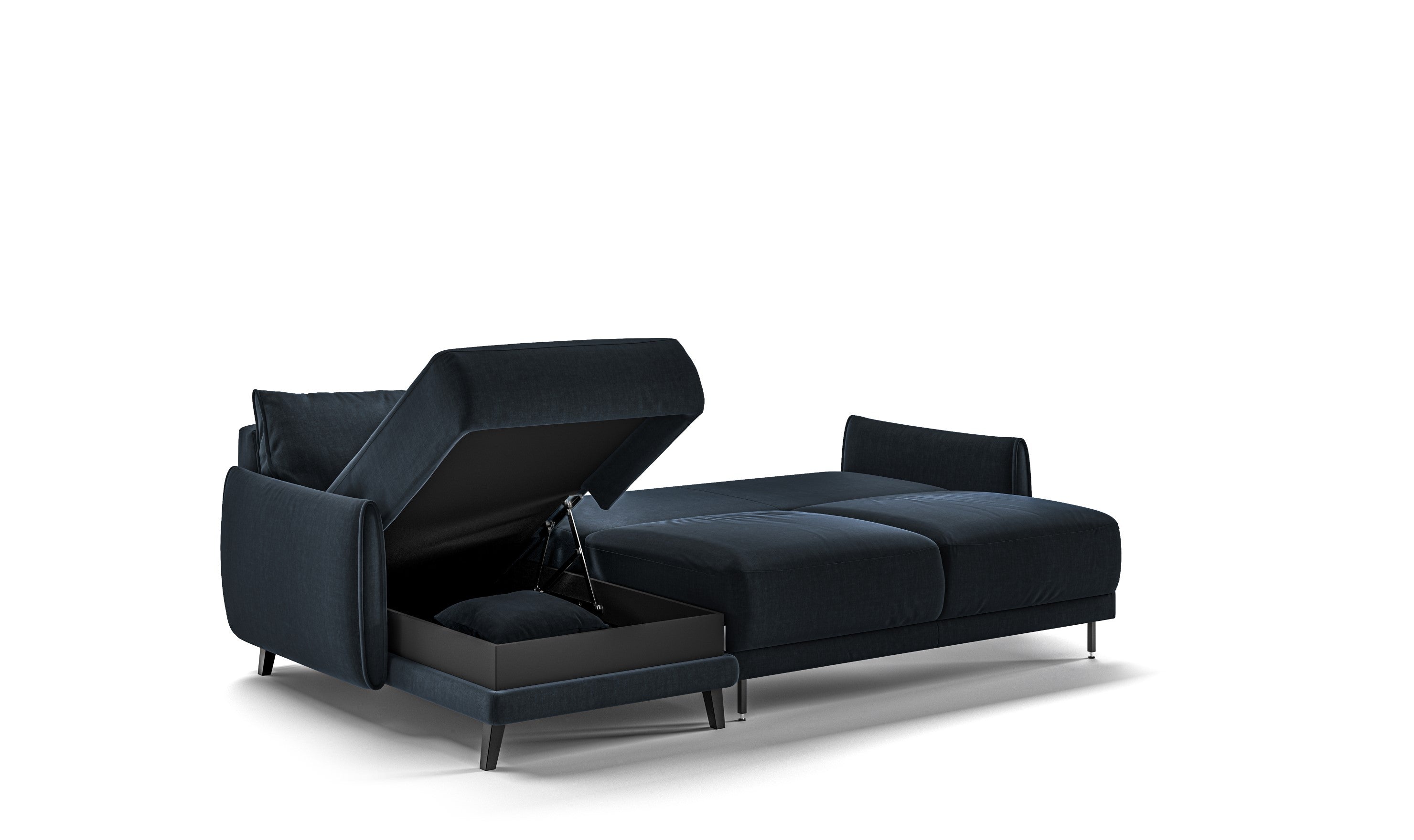 Luonto Dolphin Full XL Sleeper Sectional Sofa with Reversible Chaise