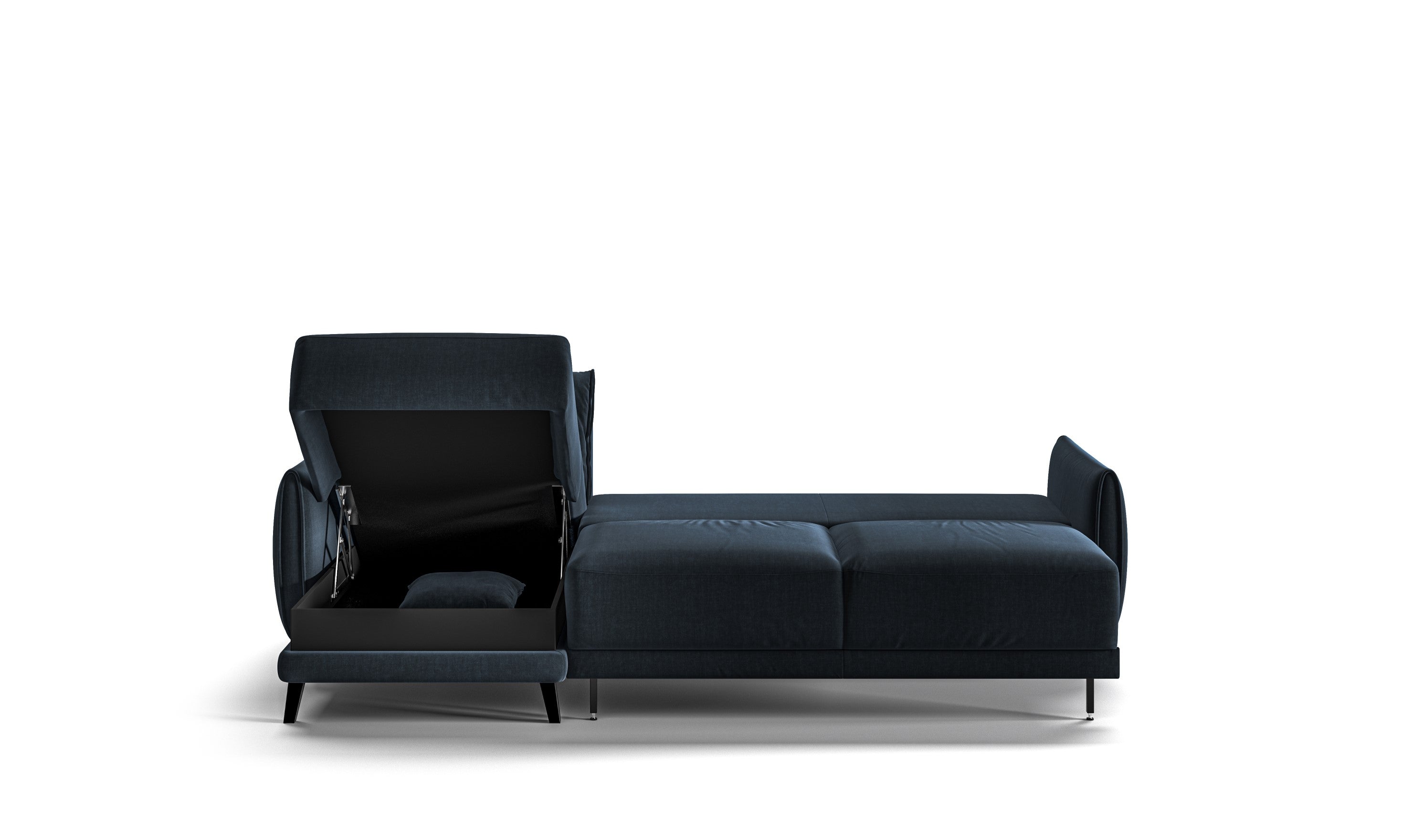 Luonto Dolphin Full XL Sleeper Sectional Sofa with Reversible Chaise