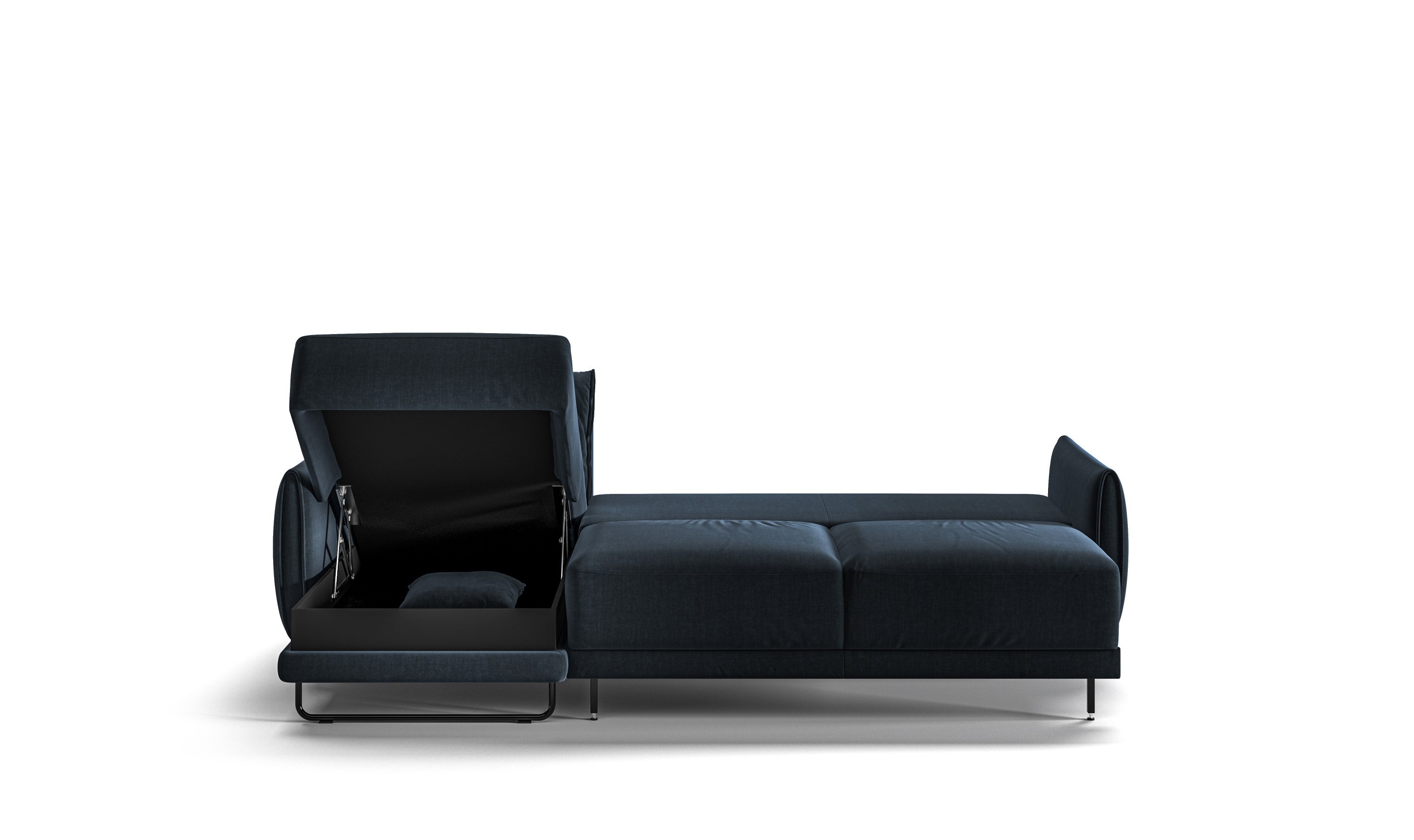 Luonto Dolphin Full XL Sleeper Sectional Sofa with Reversible Chaise