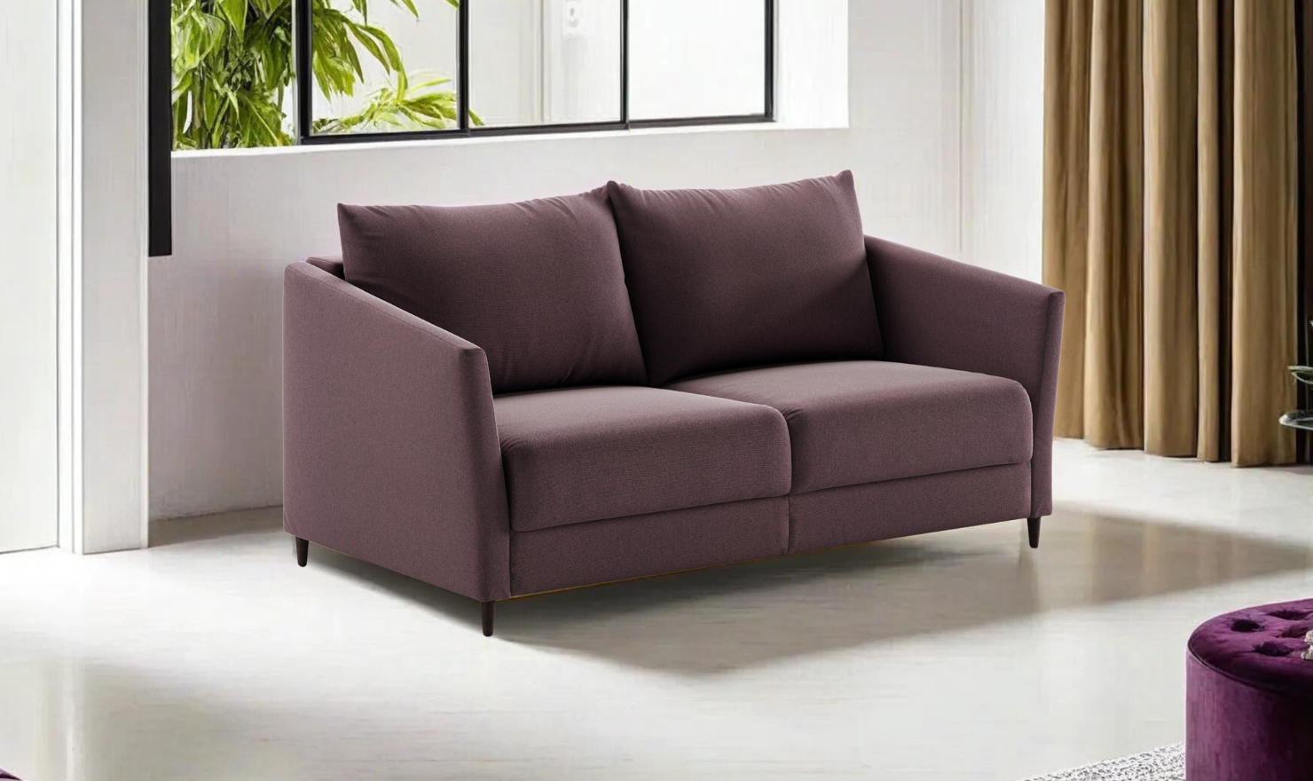 Luonto Erika Dual Motion Fabric Sofa Sleeper With Nest Function-Jennifer Furniture