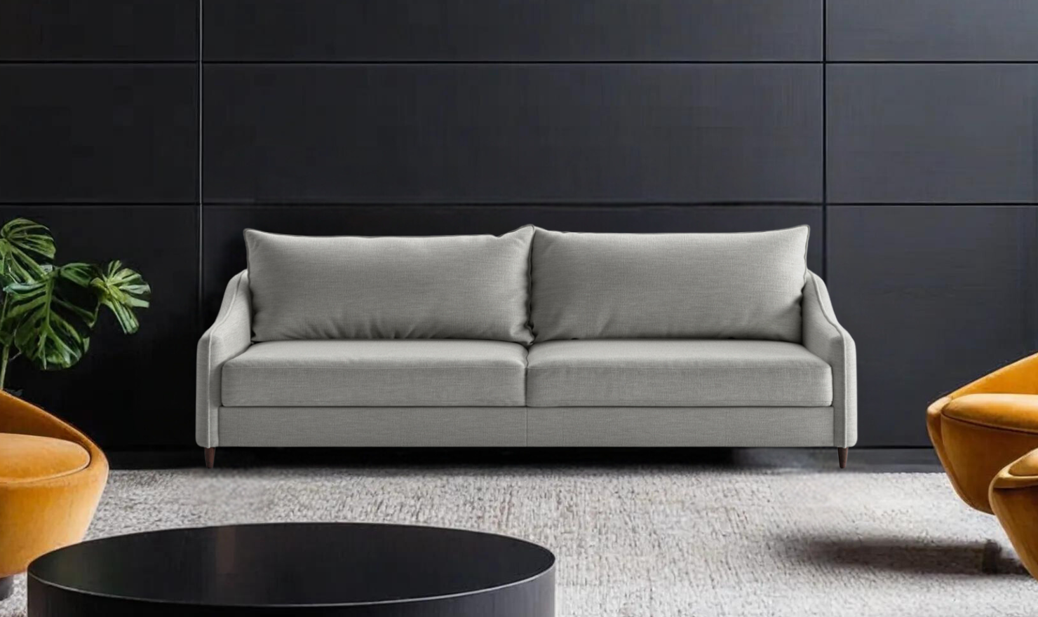Luonto Ethos Dual Motion Fabric Sleeper Sofa with Foam Mattress-Jennifer Furniture