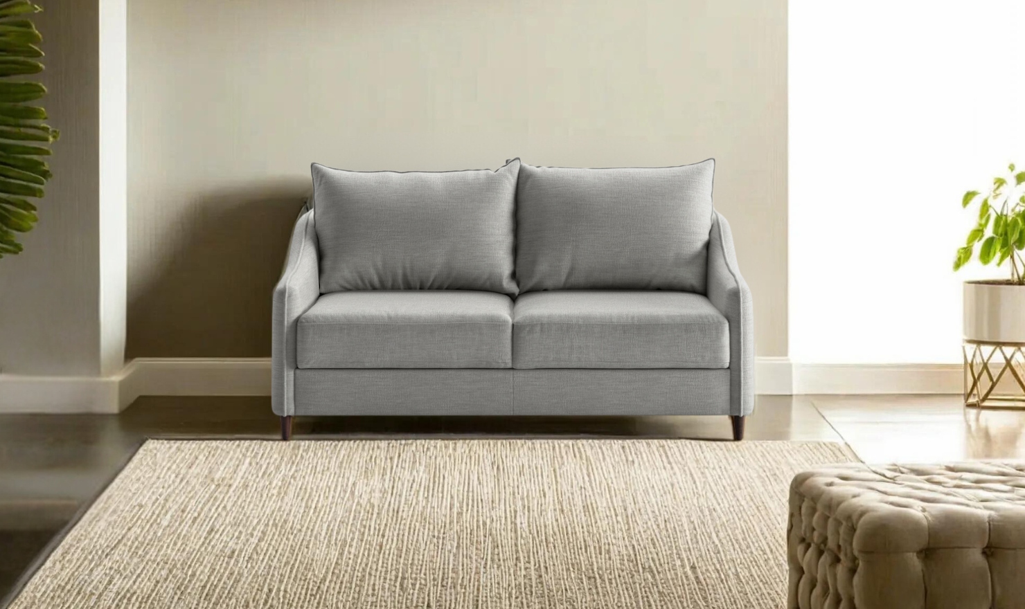 Luonto Ethos Dual Motion Fabric Sleeper Sofa with Foam Mattress-Jennifer Furniture