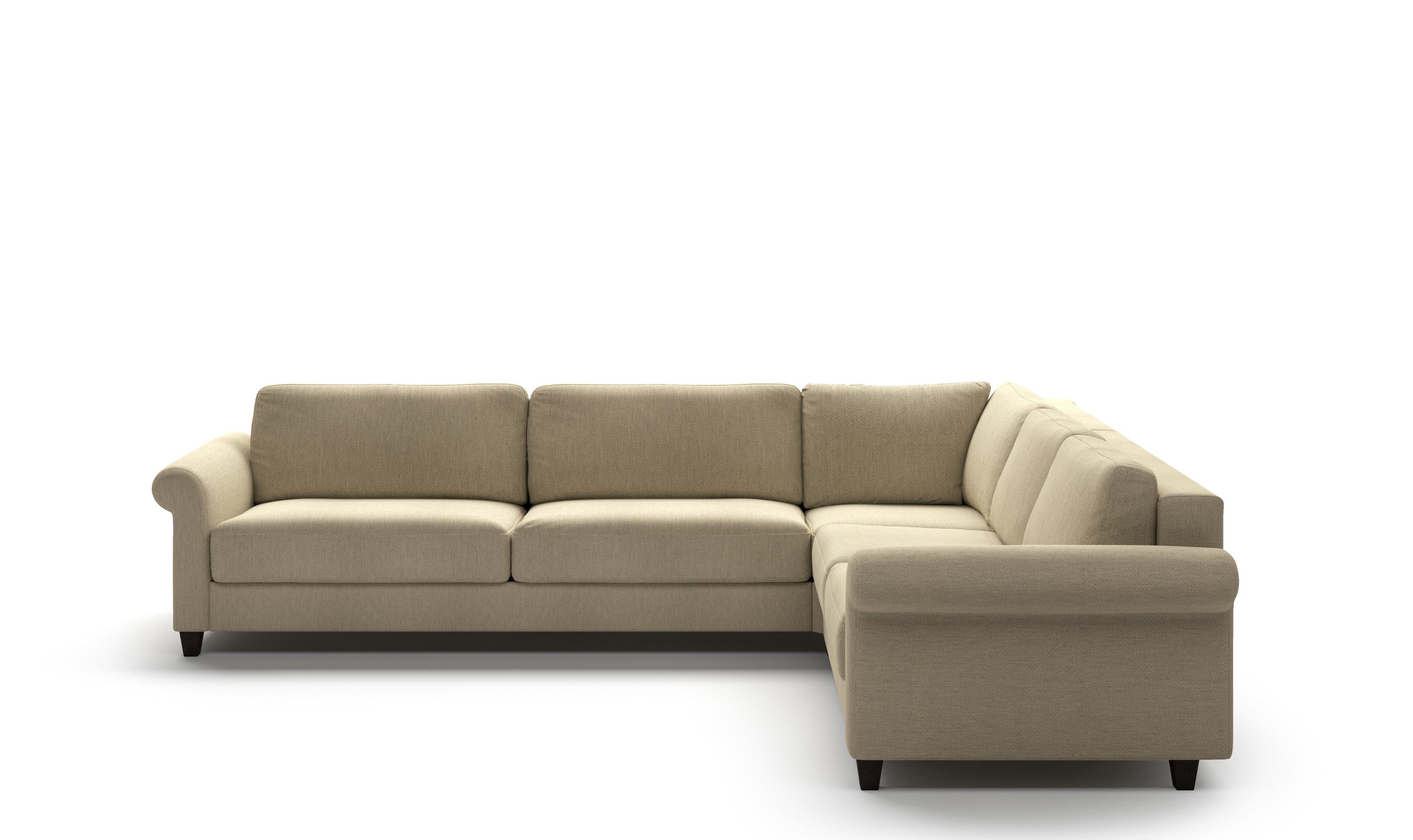 Luonto Hugo L-Shaped Transitional Fabric Sectional Sleeper Sofa in King Size