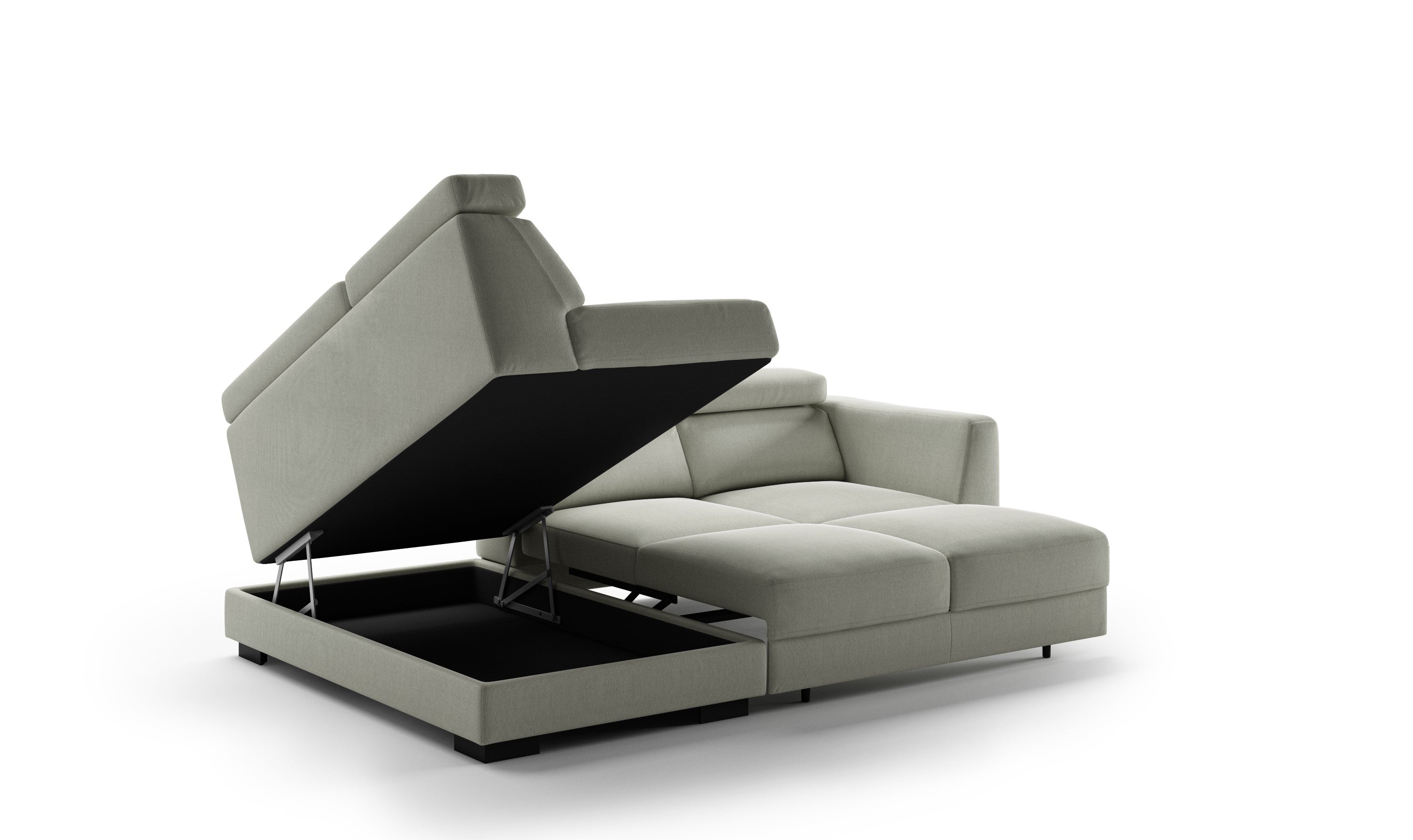 Buy Luonto Halti Gray 3-Seater Sectional Sofa Sleeper w