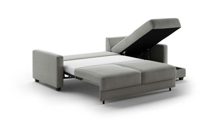 Luonto Hampton L-Shaped Fabric Sectional Sofa Sleeper with Reversible Chaise