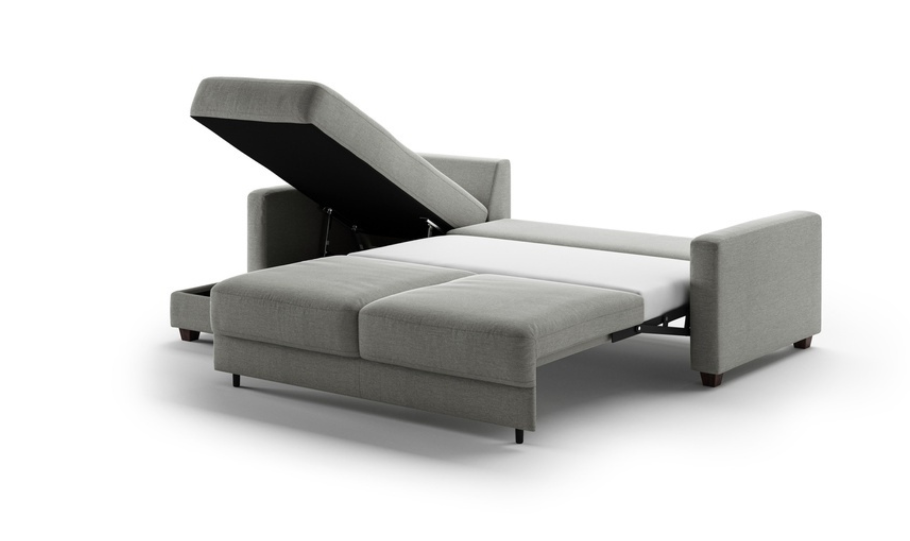 Luonto Hampton L-Shaped Fabric Sectional Sofa Sleeper with Reversible Chaise